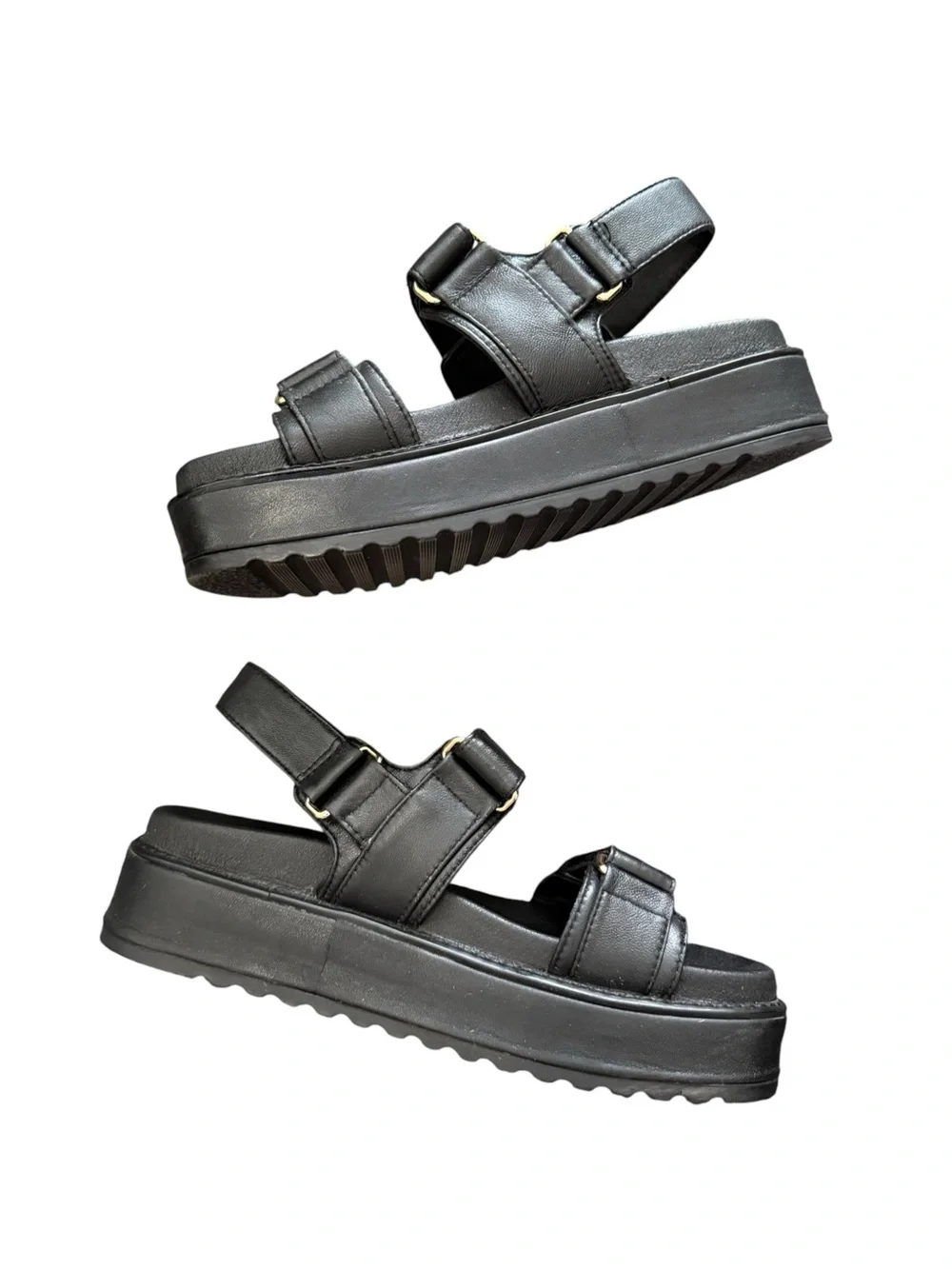 Steve Madden Bigmona Platform Sandals Black 7